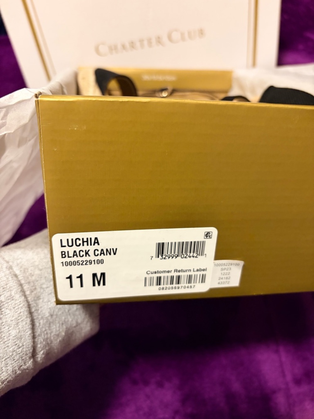 Charter Club Black Espadrille Wedge Sandals with Ankle Strap - Picture 4 of 4
